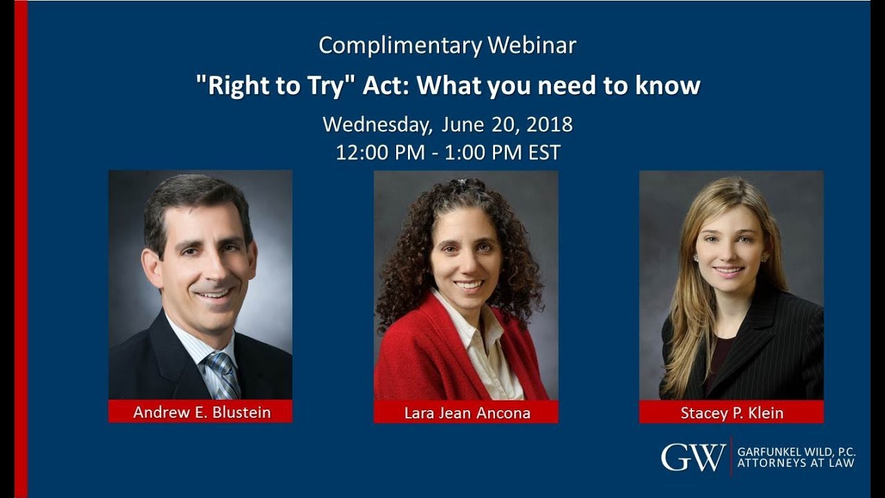 Webinar_"Right To Try" Act: What You Need to Know
