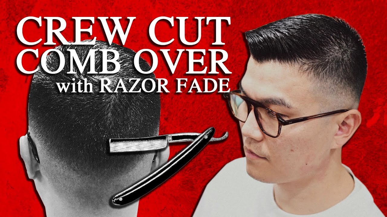 바버샵 스포츠머리💦- 레이저 페이드 크루컷(Crew Cut Comb Over with Razor Fade) 💈 아우트로 | 디아우트로 | 바버샵