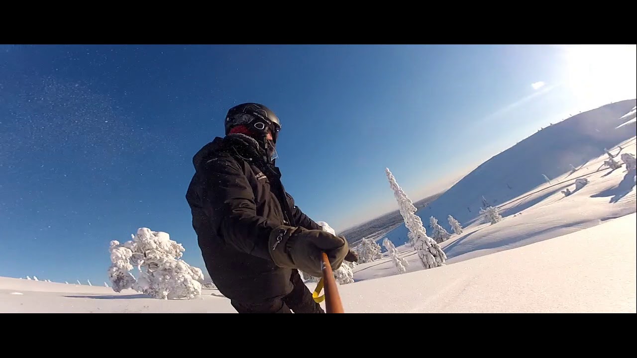 snowboarding in vittj&aring;kk Arvidsjaur lappland sweden