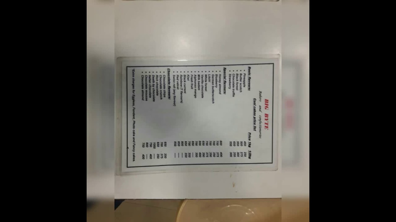 Big Byte Bakery in Moti Nagar, Hyderabad | Menu | Yellowpages.in