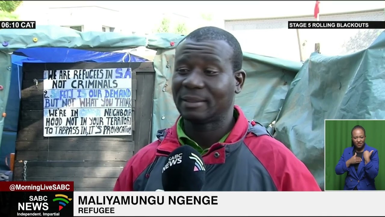 Refugees camping outside UN offices in Pretoria refuse to move to Lindela
