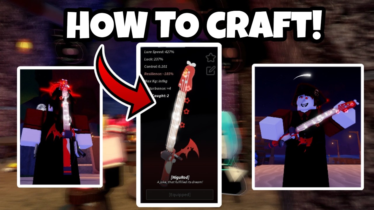 HOW TO FIND THE MIGU ROD PARTS AND CRAFT THE MIGU ROD In FISCH...