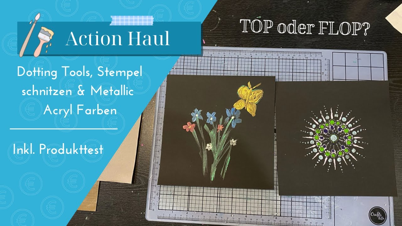 Action Haul | Wir testen Dotting Tools, Stempel schnitzen und Metallic Acryl Farben | Top oder Flop?