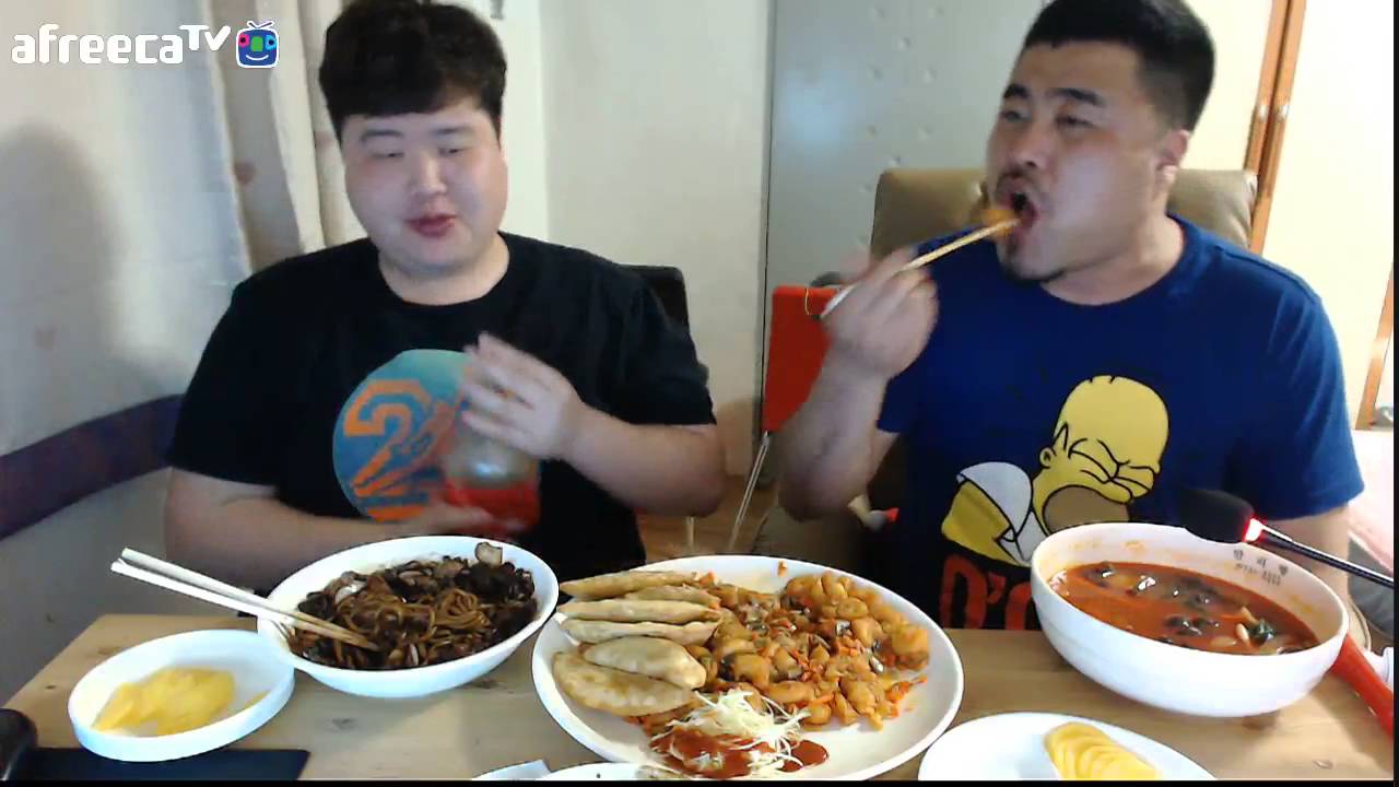 만능,잡솨 합동방송 깐쇼새우+고추짬뽕+간짜장 중식 먹방