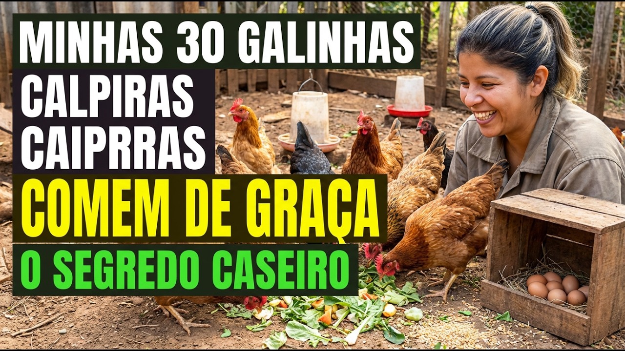 Minhas 30 galinhas caipiras comem de graça_ o segredo caseiro que transformou minha fazenda