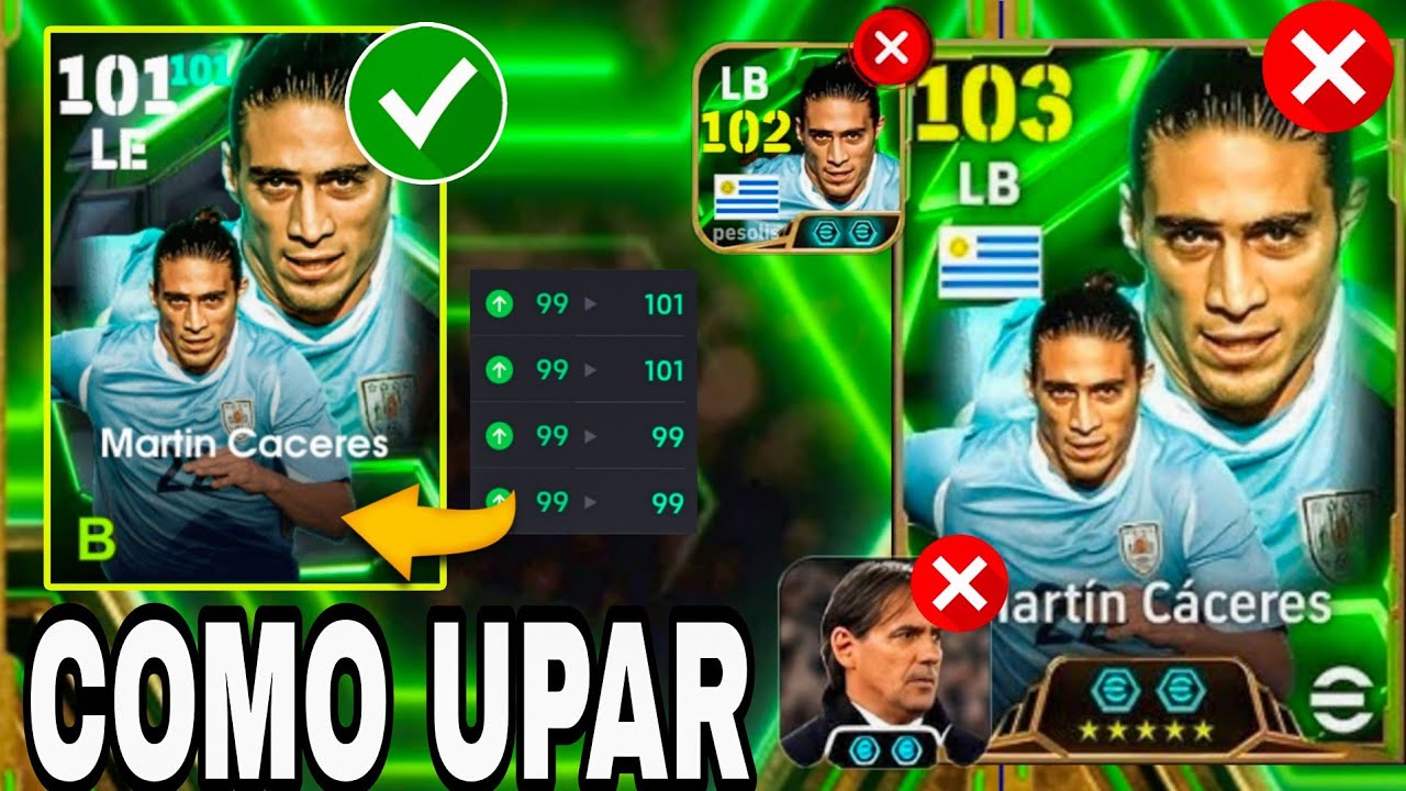 💪 CÁCERES FICOU UM MONSTRO DEPOIS DESSE UP! Efootball 2025