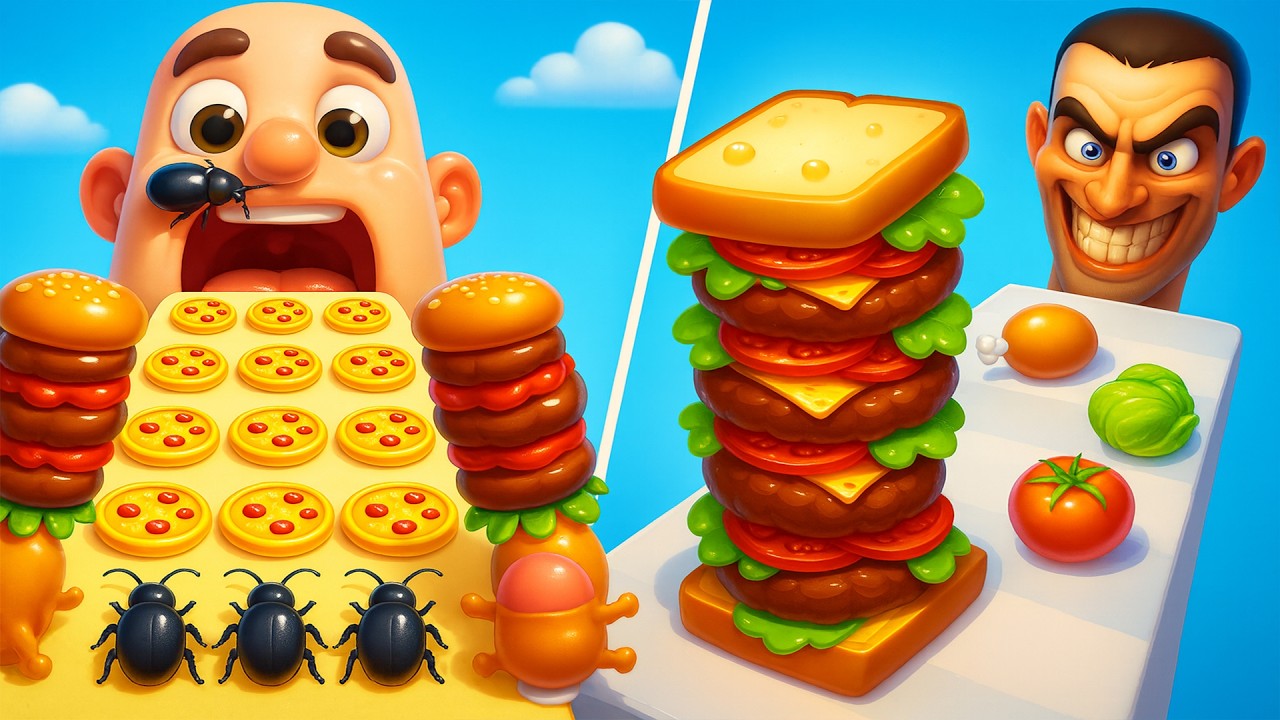 Sandwich Runner 🆚 Sandwich Run🌻🧿🌺🌈Max Levels Walkthrough Android IOS Update Gameplay 900206