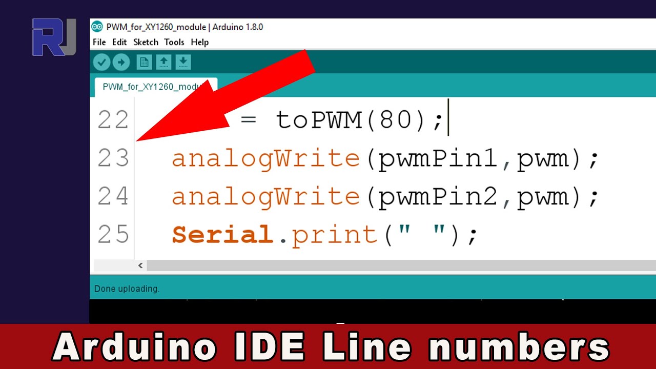 Как отобразить номера строк в программе Arduino IDE