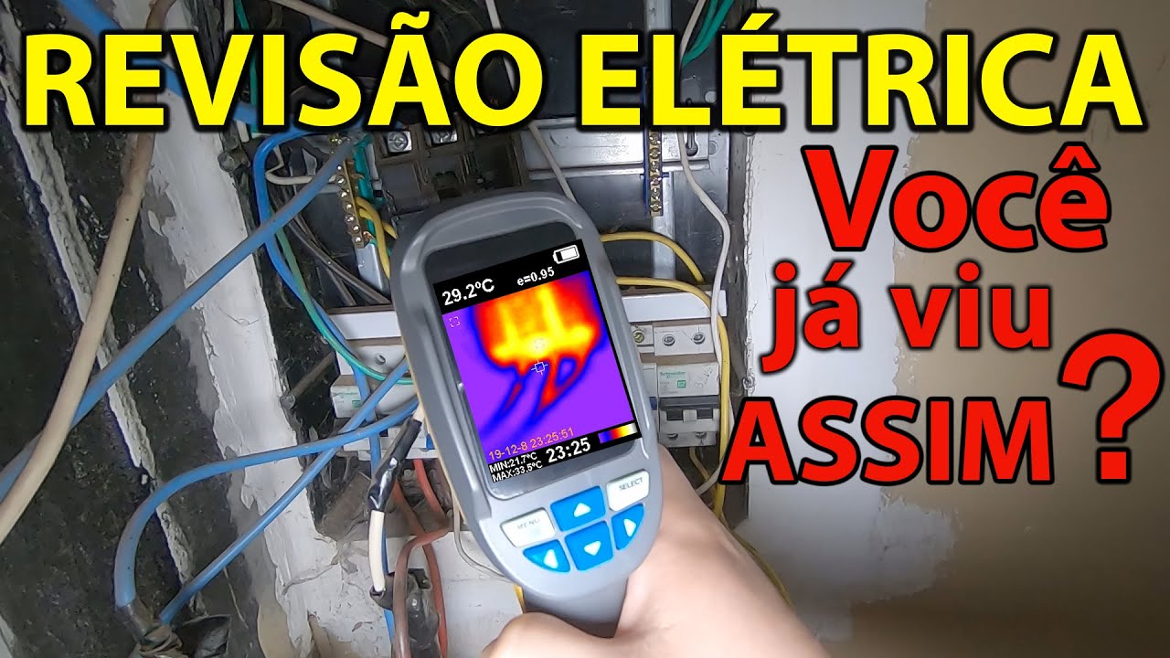 Revisão da Instalação Elétrica com Câmera Térmica Infravermelho, Termovisor, Termográfica, Infrared.
