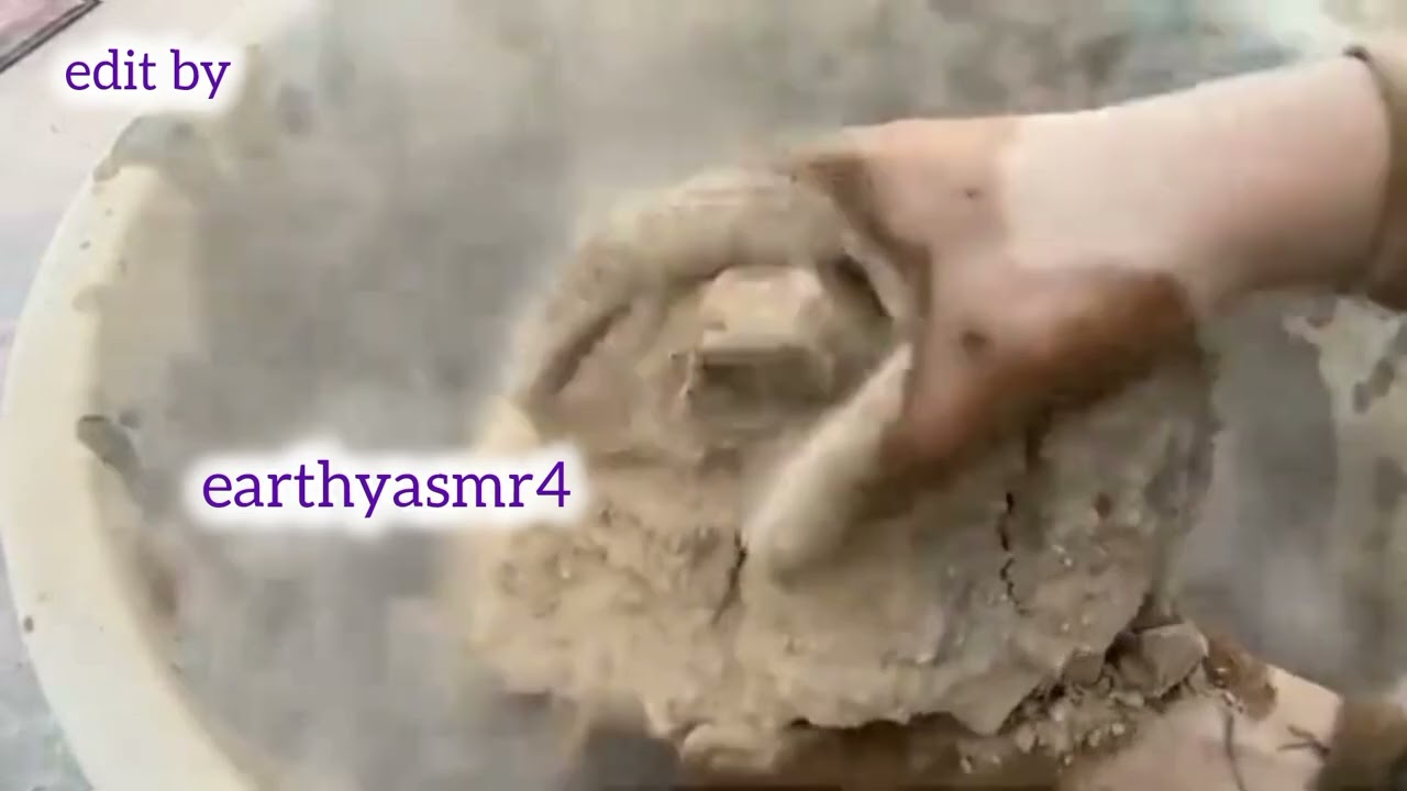 Pouring and crumbling #asmrvideo #crumblingvideos #pouring #mudcrumbling 