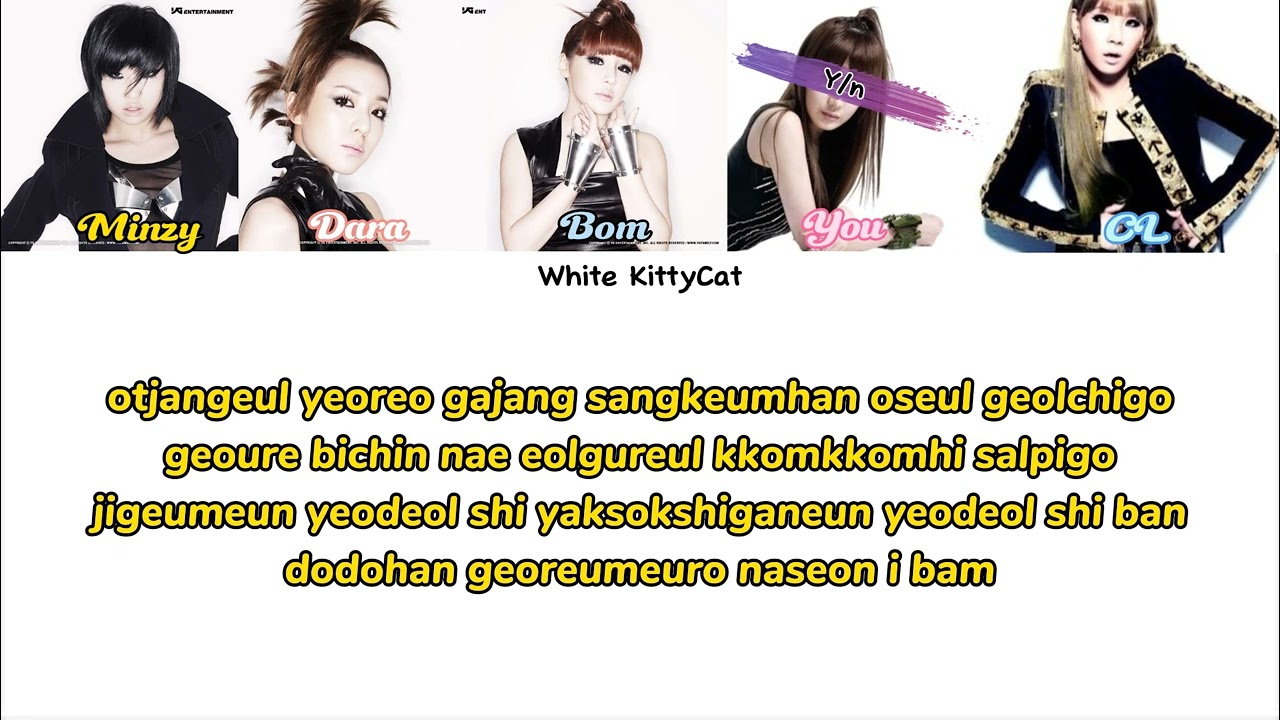 2NE1 - I AM THE BEST (5 MEMBERS KARAOKE/COLOR CODED LYRICS)