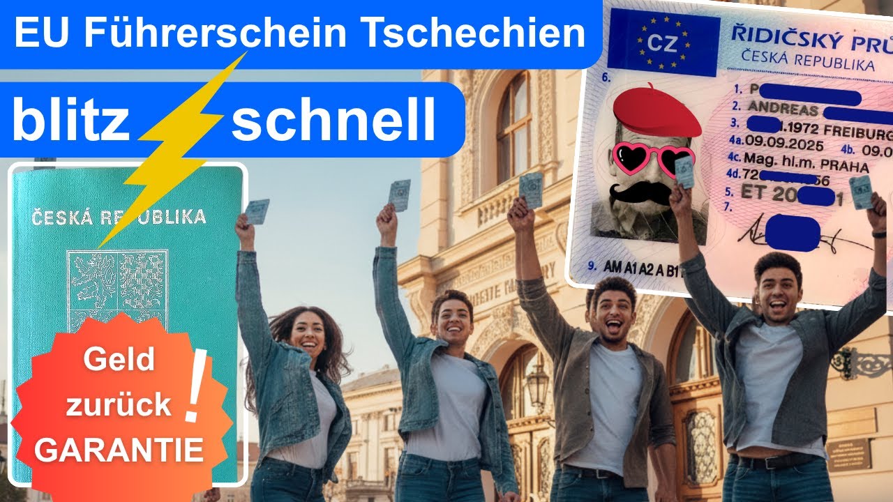 EU Führerschein Tschechien sofort mit Daueraufenthalt bekommen