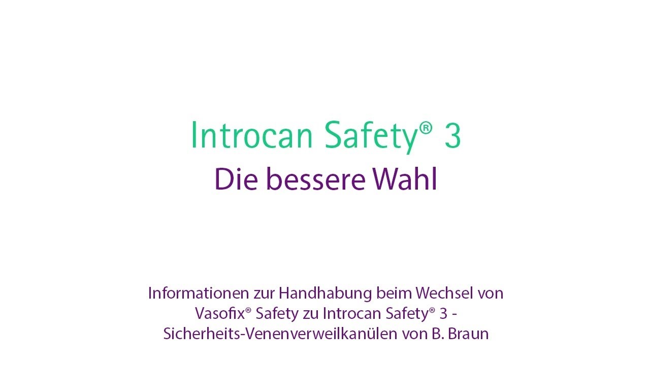Introcan® Safety 3 - Sicherheits-VVK mit integrierter Membran zur Reduzierung von Blutaustritt