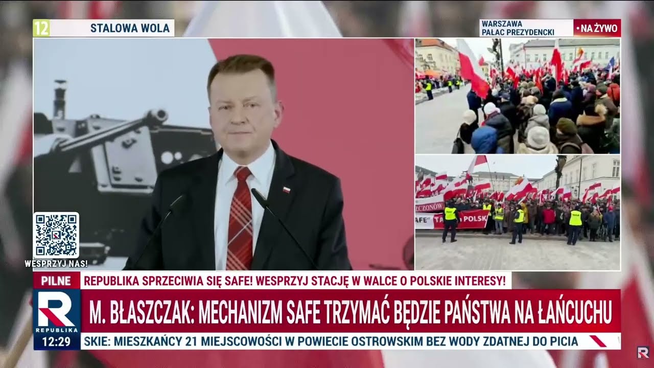 Błaszczak ze Stalowej Woli: Polska nie może wejść do mechanizmu SAFE