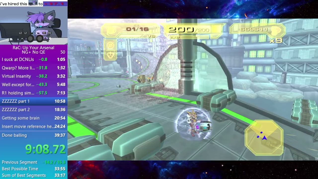 Ratchet & Clank: Up Your Arsenal NG+ No QE in 36:40