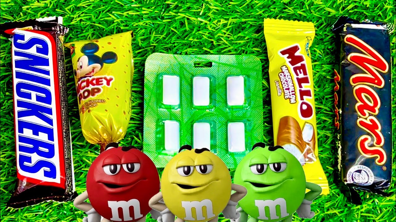 ASMR Most Popular Candys / some lots of colorful rainbow lollipop candy / unpacking chocolate eat