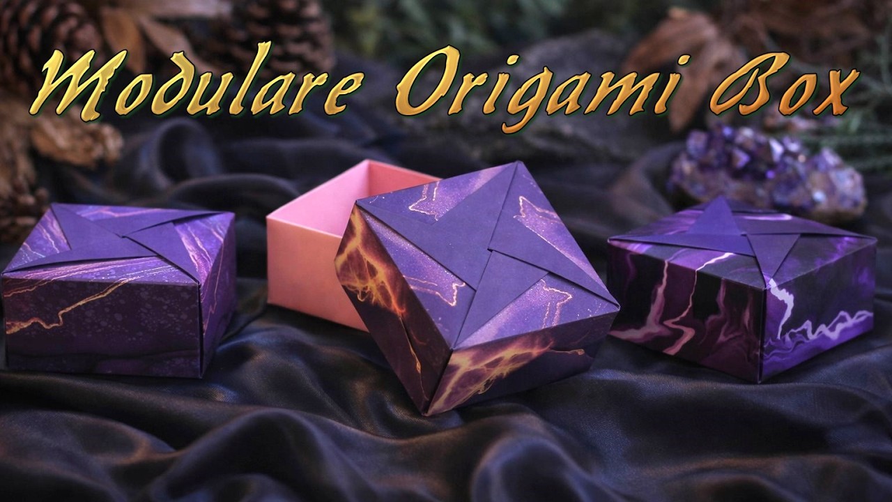 Modulare Origami Schachtel mit Windrad