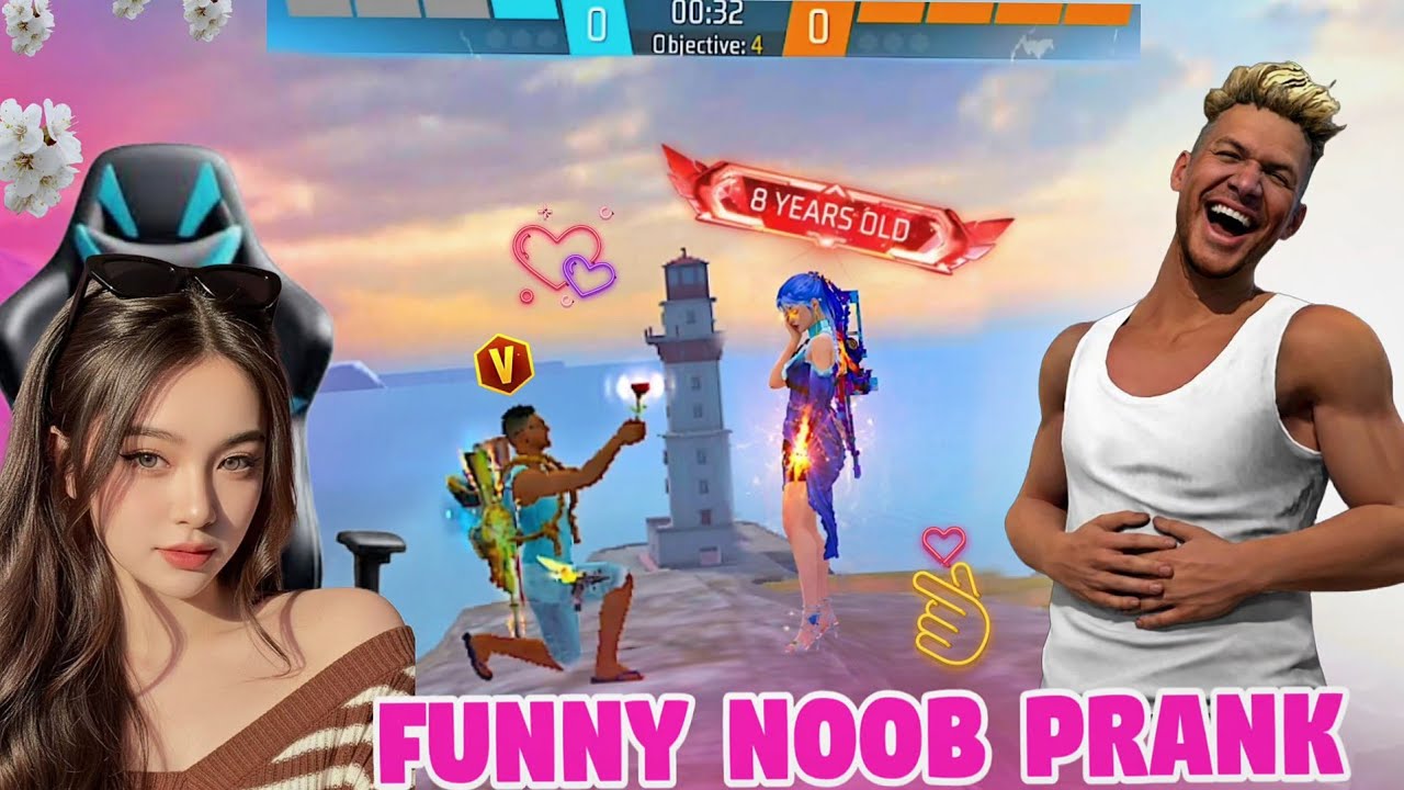 Random लड़की के साथ कर दिया Noob Prank 😂 Funny PROPOSE & PRANK With Cute Girl 😍 Garena Free Fire 🔥