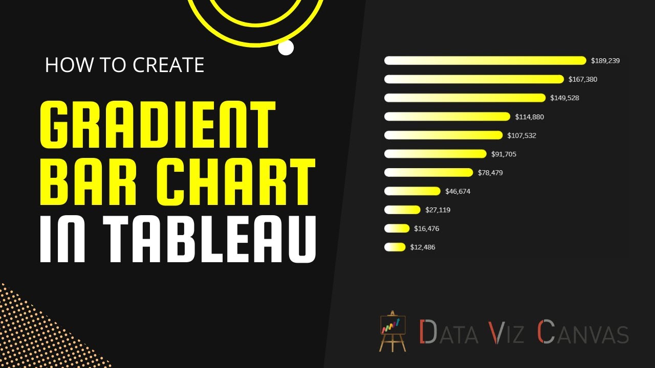 Как создать градиентную столбчатую диаграмму в Tableau