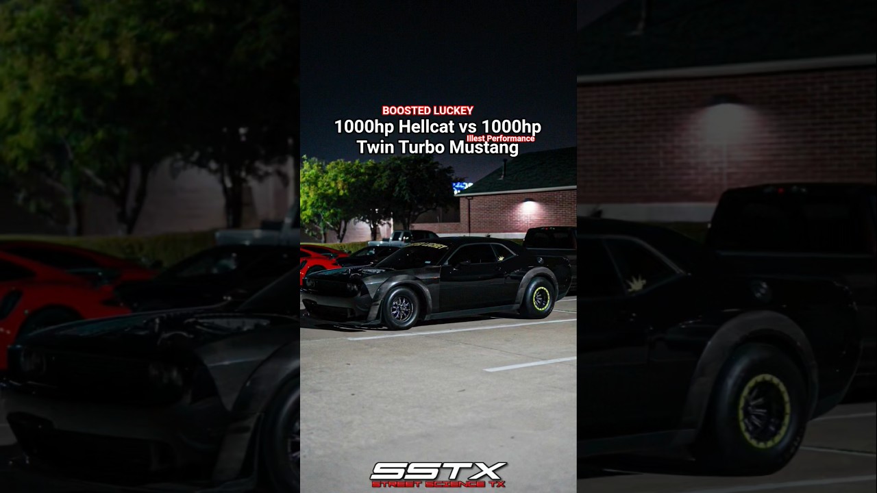 Boosted Luckey street racing 1000hp Twin Turbo Mustang #streetsciencetx #Hellcat #Mustang #racing