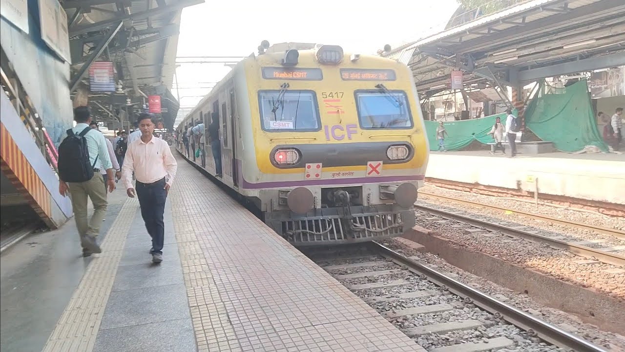 Indian train video Mumbai Central line local trains | Train videos Indian railways station latest 