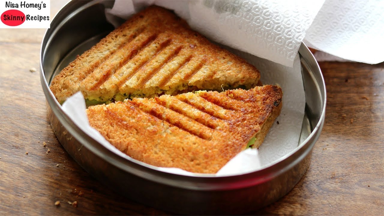High Protein Veg Sandwich Recipe - Healthy Sandwich For Weight Loss-Paneer Sandwich | Skinny Recipes