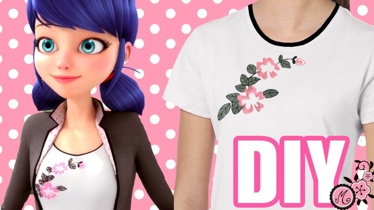 Disfraz casero de Miraculous Prodigiosa Ladybug Marinette. 2 Técnicas camiseta