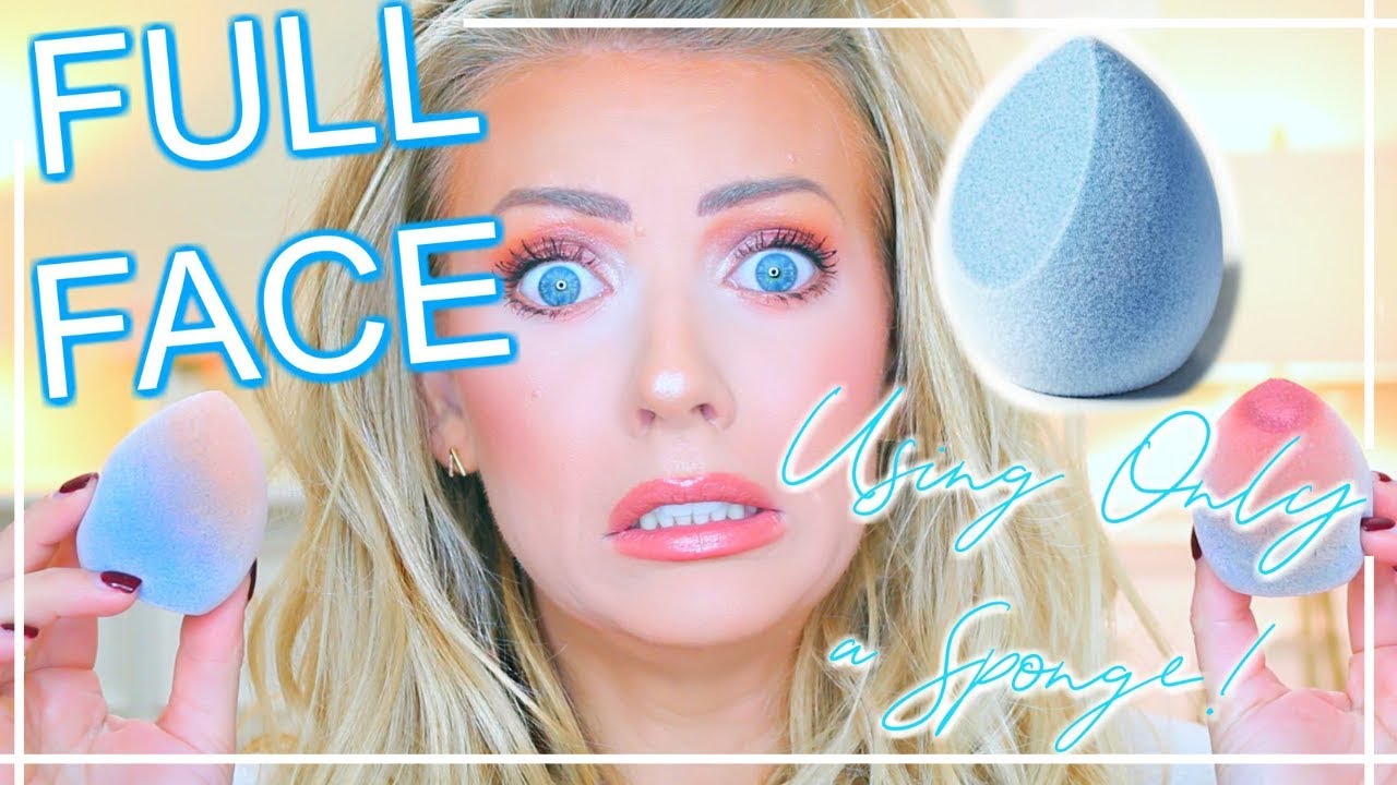 FULL FACE Challenge Using Only JUNO Makeup Sponge
