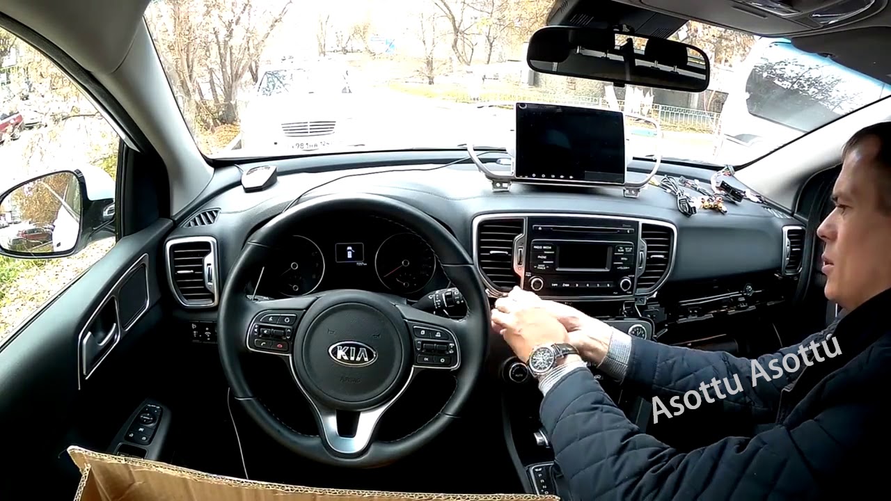 Asottu KI605  KI305 how to install car dvd for KIA sportage 2016 2017 KX5