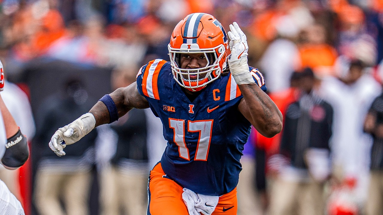 Gabe Jacas College Highlights, Illinois EDGE | New England Patriots 2026 NFL Draft Pick