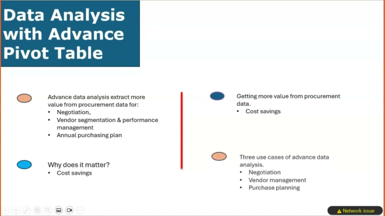Advance Pivot Table for Procurement & SCM