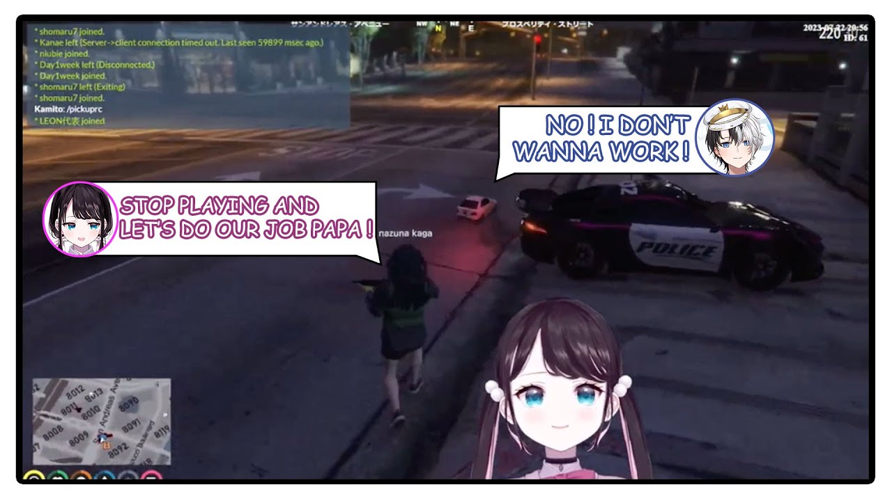 [GTA V] Nazuna cute anger over Kamito playing with his remote control car (Kaga Nazuna/Kamito)
