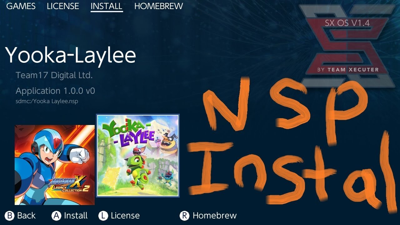 NSP file Install Walkthrough for SXOS v1.4