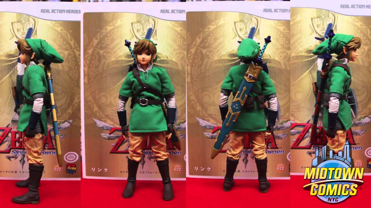 Medicom Legend of Zelda Skyward Sword Link Action Figure Unboxing at Midtown Comics