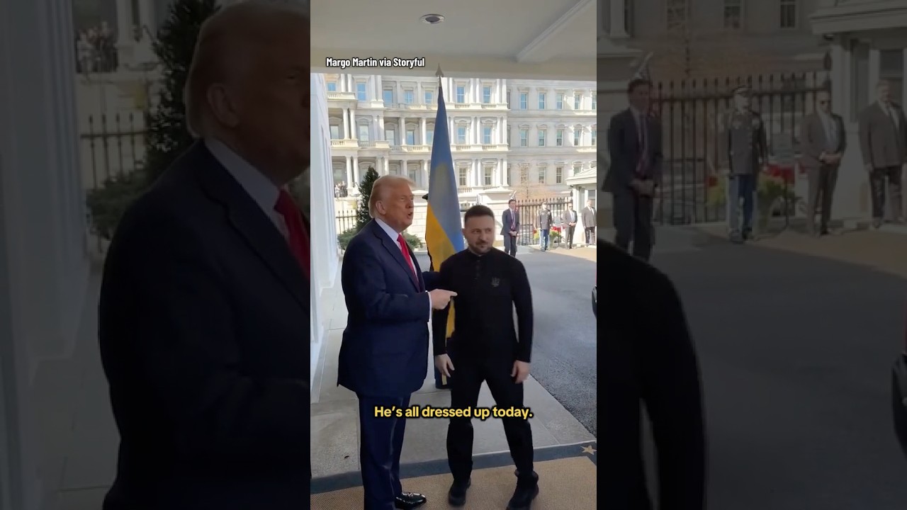 Ukrainian President Volodymyr Zelenskyy faced questioning at White House over attire #shorts