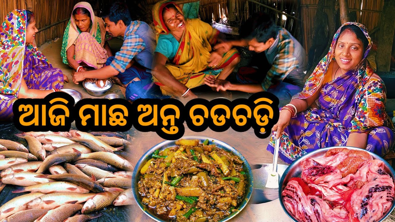 ସଞ୍ଜୁ ଙ୍କ ମାଛ 🐟 ଅନ୍ତ ଚଡଚଡ଼ି || Odia Vlog || Village Couple Lifestyle || Tapan Sanju Family Vlog