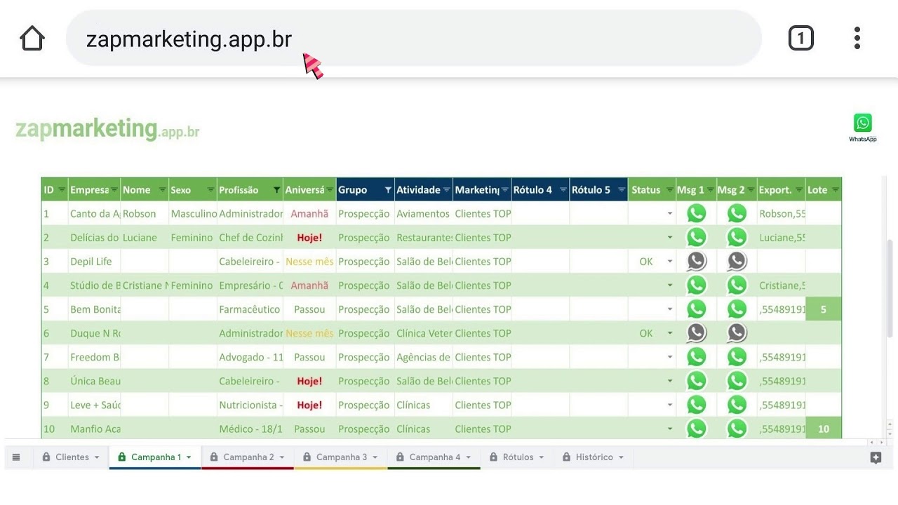 ZapFilter - Melhor APP de vendas para organizar seus clientes e enviar #whatsapp em massa!
