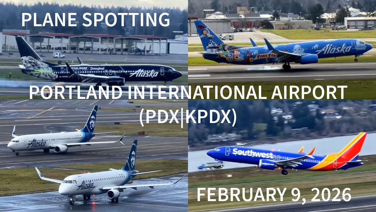 Portland International Airport [PDX/KPDX] - Plane Spotting - Feburary 9, 2026
