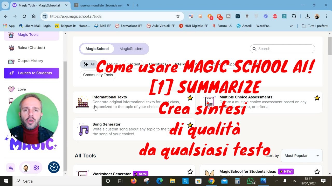 Andrea Cartotto - Come usare Magic School! [1] - Sintetizzare qualsiasi testo con la IA - #summarize