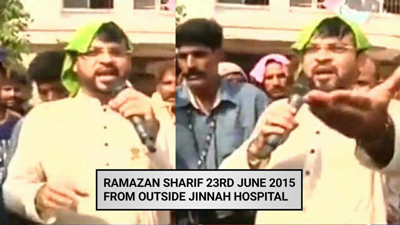 Aamir Liaquat Outside Jinnah Hospital During Heatwave in Karachi