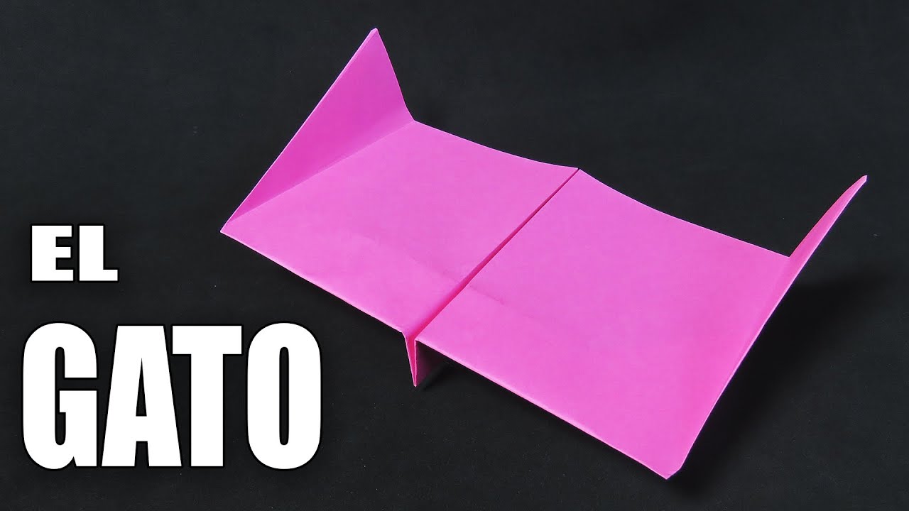 Como Hacer un Avión PLANEADOR de Papel que Vuela Mucho! EL GATO