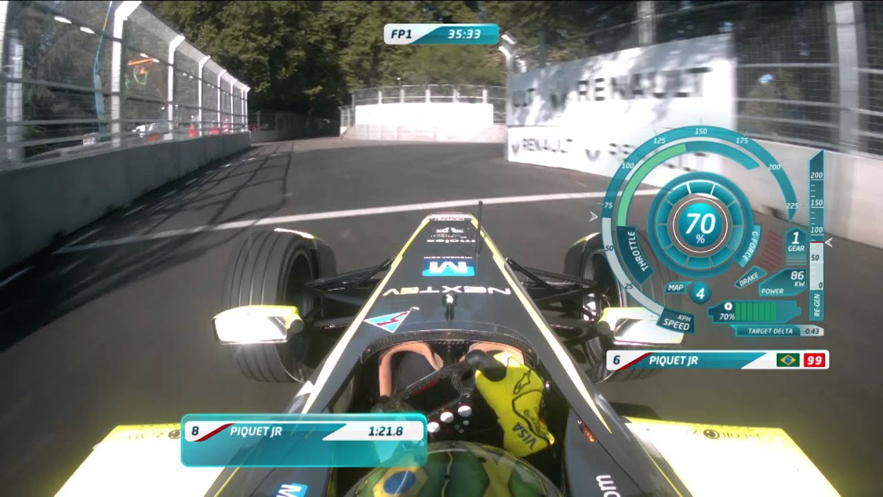 Ride onboard with Nelson Piquet Jr in Battersea