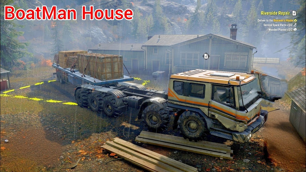 Task:- Riverside Repair. Snowrunner Black River Gameplay. Snowrunner PC Gameplay. Snowrunner.