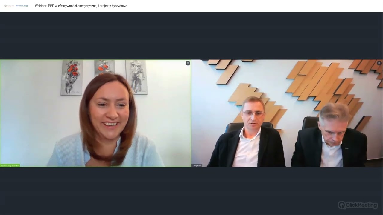 [AD] Audiodeskrypcja Webinar &bdquo;PPP w efektywności energetycznej i projekty hybrydowe&rdquo; 18.10.2024 r.