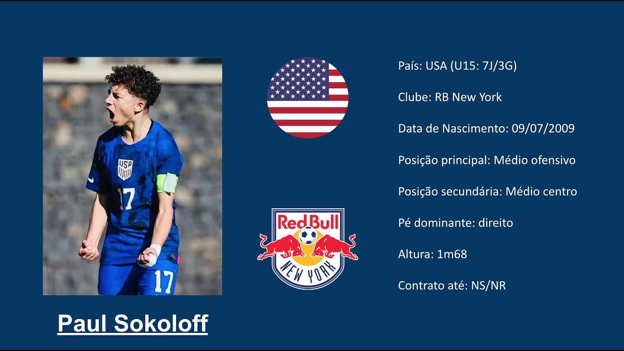 Paul Sokoloff | 2009 (NYRB | USYNT) footage vs Croatia U15