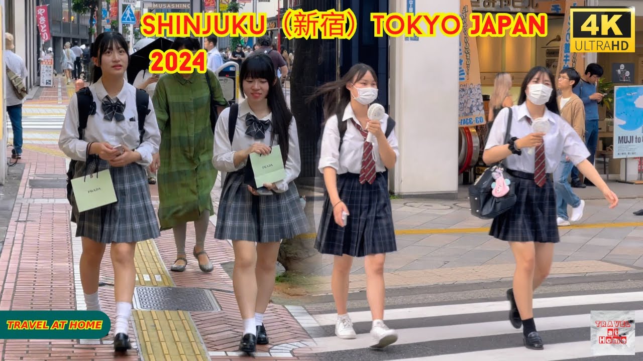 4k hdr japan travel 2024 | Walk in Shinjuku（新宿）Tokyo Japan |  Relaxing Natural City ambience