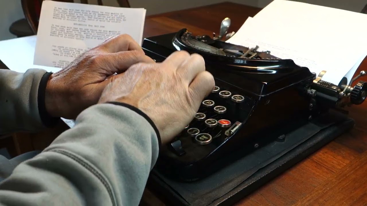 1933 Remington Portable Model 5 typewriter at work