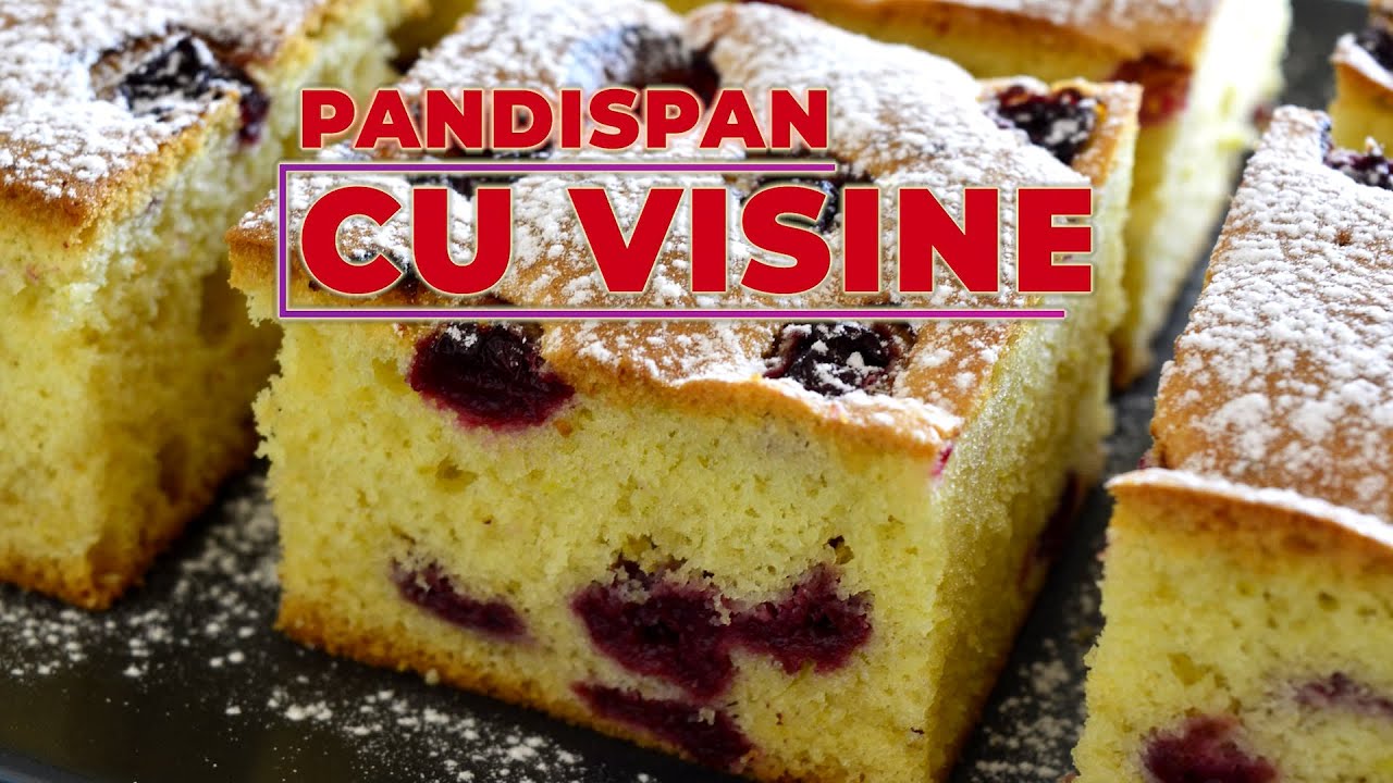 Pandispan cu visine. Cel mai bun pandispan cu fructe!