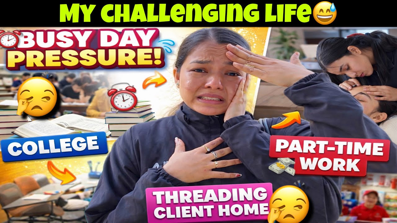 MORNING COLLEGE🏫||DEUSO THREADING CLIENT✂️||EVENING PART-TIME WORK 💼||SAPANA KO LAGI MERO STRUGGLE🥹