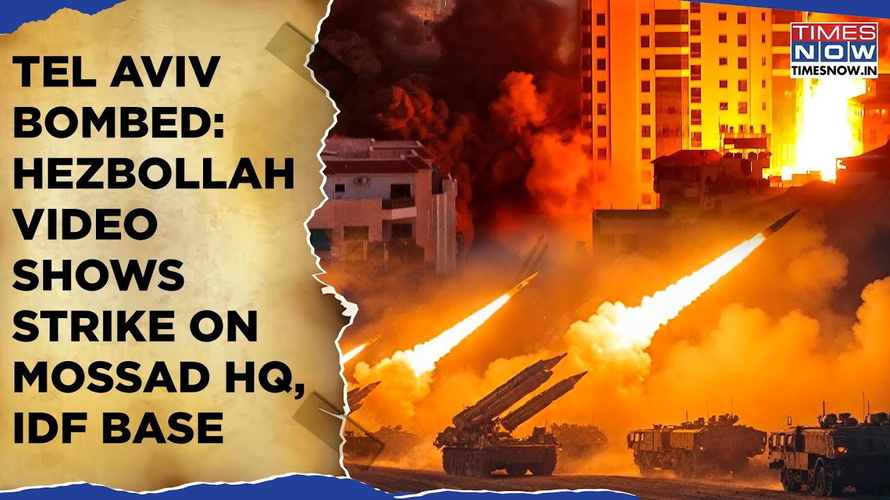 Hezbollah Releases Video of Tel Aviv Bombing: Missiles Targeting Mossad HQ Seen In Footage | Watch